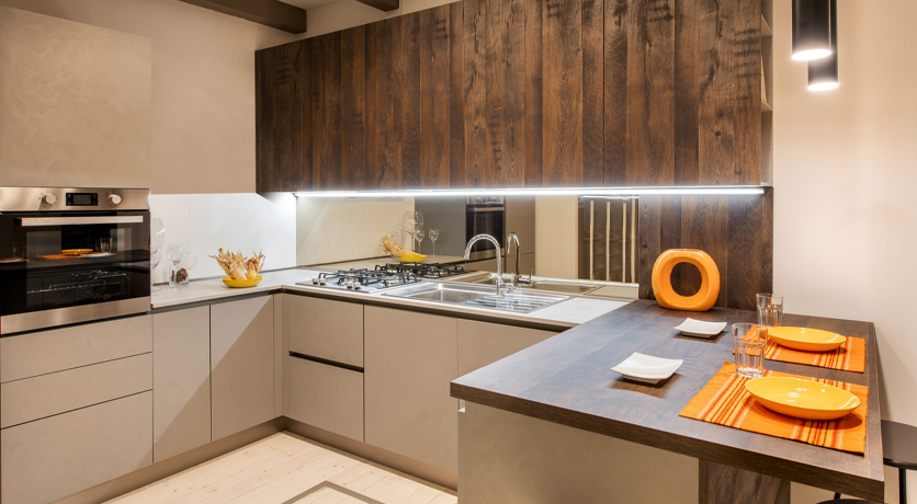 APT SPACE — Modular Kitchen Design with L-shaped, U-shaped, Parallel and Island layouts